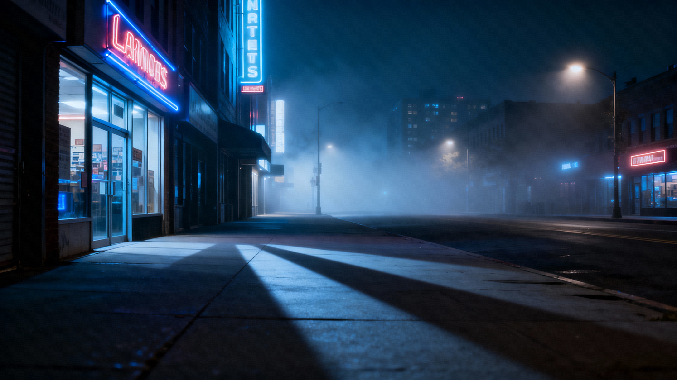 Cinematic night scene